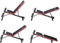 Fitness Trainer - Pull Up Toren - Dip Station – Push Up Bar - Dip Rack Halterbank Inc. 50 Kg GEWICHTEN + Sportbank Fitnessbank + Halterschijven + 3 Halterstangen - Multifunctioneel - Volledig Instelbaar - Opklapbaar -FitForce Outlet Winkel 1200x858