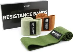 Weerstandsbanden - Booty Band - Resistance Band - Fitness Elastiek Army - 3 Stuks Met Opbergzakje Van Rockerz Fitness®