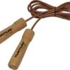 Tunturi Lederen Springtouw - Sport Springtouw - Fitness Springtouw - Houten Handgrepen - Incl. Gratis Fitness App