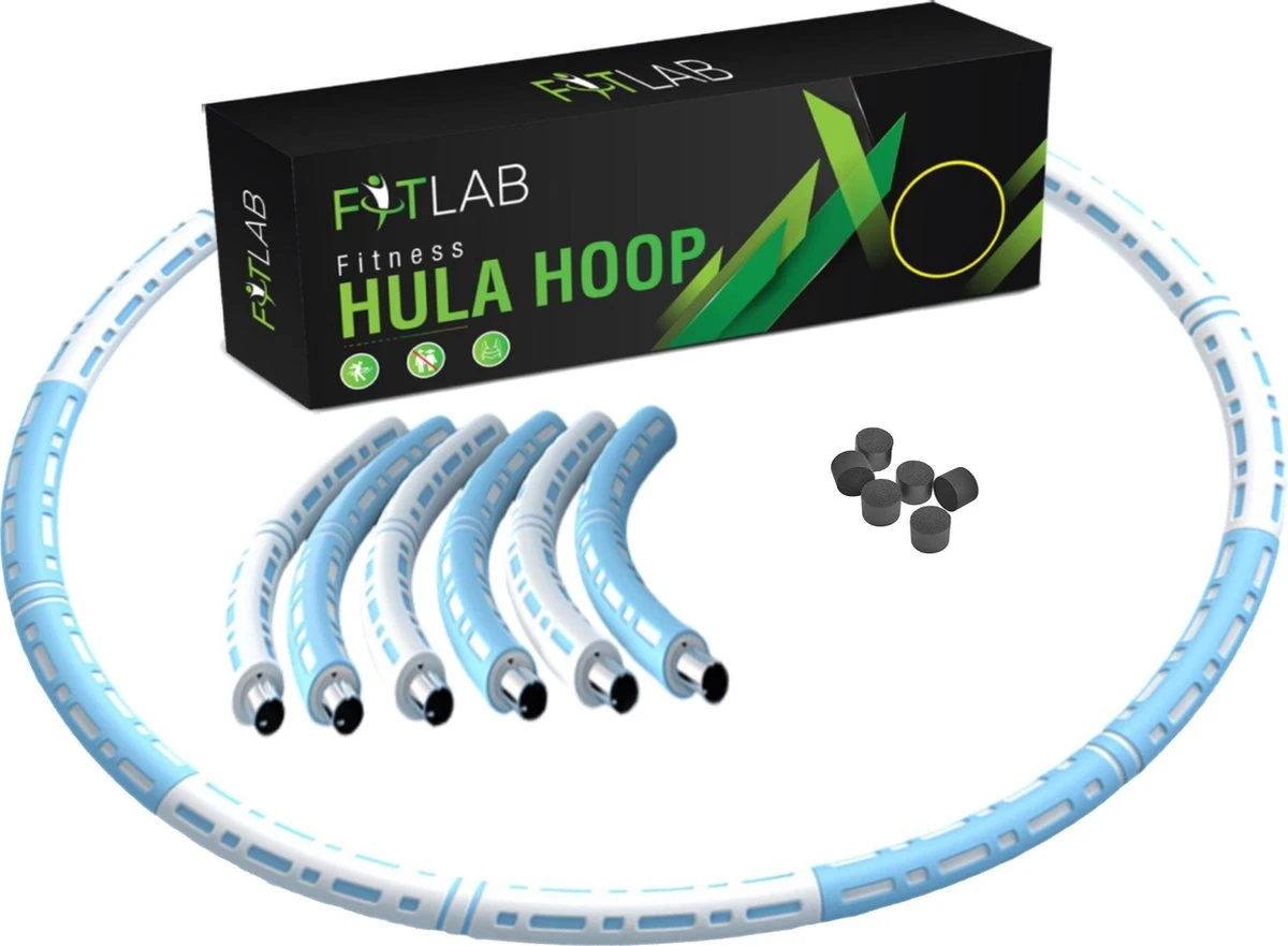 Fitlab Fitness Hoelahoep Met Gewicht - Blauw/Wit - 1 Tot 4 KG - Volwassenen - Hula Hoop/Sport Hoepel/Weight Hoop 1 Fitlab Fitness Hoelahoep Met Gewicht - Blauw/Wit - 1 Tot 4 KG - Volwassenen - Hula Hoop/Sport Hoepel/Weight Hoop