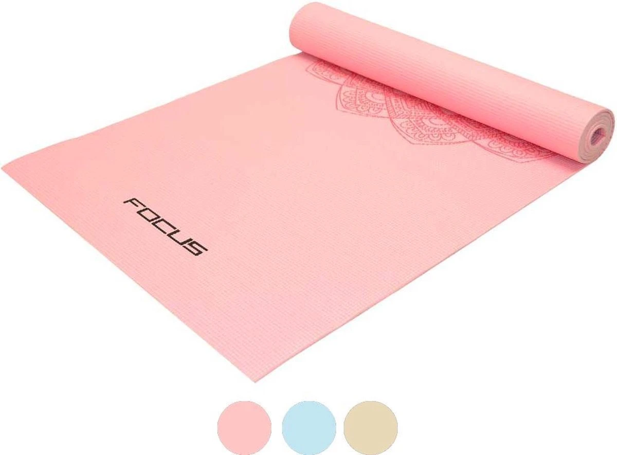 Focus Fitness – Yoga Mat Roze Met Print – Sport Mat 173 X 61 X 0.5 Cm – Fitness Mat 1 Focus Fitness – Yoga Mat Roze Met Print – Sport Mat 173 X 61 X 0.5 Cm – Fitness Mat