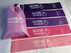 Wow Peach - Premium Weerstandsbanden Van Hoge Kwaliteit ROZE/PAARS - Set Van 5 Resistance Banden - Fitness Elastiek - Without Lemons - WOW Peach -FitForce Outlet Winkel 1200x899 3