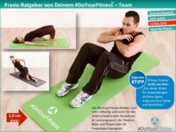 DoYourFitness Fitness Mat - Yoga - 183 X 61 X 1,0cm - Turquoise -FitForce Outlet Winkel 1200x900 8