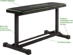 Tunturi FB20 Vlakke Halterbank - Flat Bench - Fitnessbank - Trainingsbank -FitForce Outlet Winkel 1200x905