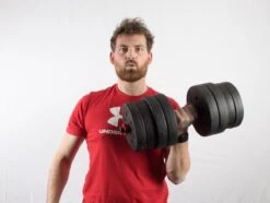 Dumbbellset 25 Kg Met Halterstang - Dumbbells Verstelbaar - Halterset - Fitness Gewichten Set - Rood/zwart -FitForce Outlet Winkel 1200x906