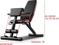 Venom Sports 4 In 1 Multifunctionele Trainingsbank - Geschikt Voor Trainen Van Bicep, Borst, Onderrug En Buik - Fitnessbank - Bench Press - Trainingsbank - Zwart/rood -FitForce Outlet Winkel 1200x913