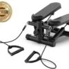 Stepper - 2-in-1 Verstelbare Weerstand - Computer - 2 Weerstandskabels - Zwart - Mini Stepper - Aerobic Stepper