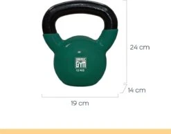 Orange Gym, Vinyl Kettlebell – 12KG, Russische Kettlebell, Neoprene Coating -FitForce Outlet Winkel 1200x943 1