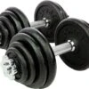 RS Sports Dumbellset - Halterset Met Gewichten - Totaal 30 Kg - 2 Stangen - Zwart