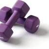 Basic-Fit® Dumbbells - Dumbells Set - 2 X 3 Kg - Rubber - Paars