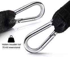 GoGoods® Resistance Band - 15-delige Weerstandsbanden Set - 70kg Totaal - Fitness Elastieken - Met Handvaten / Enkelbanden -FitForce Outlet Winkel 1200x975 2