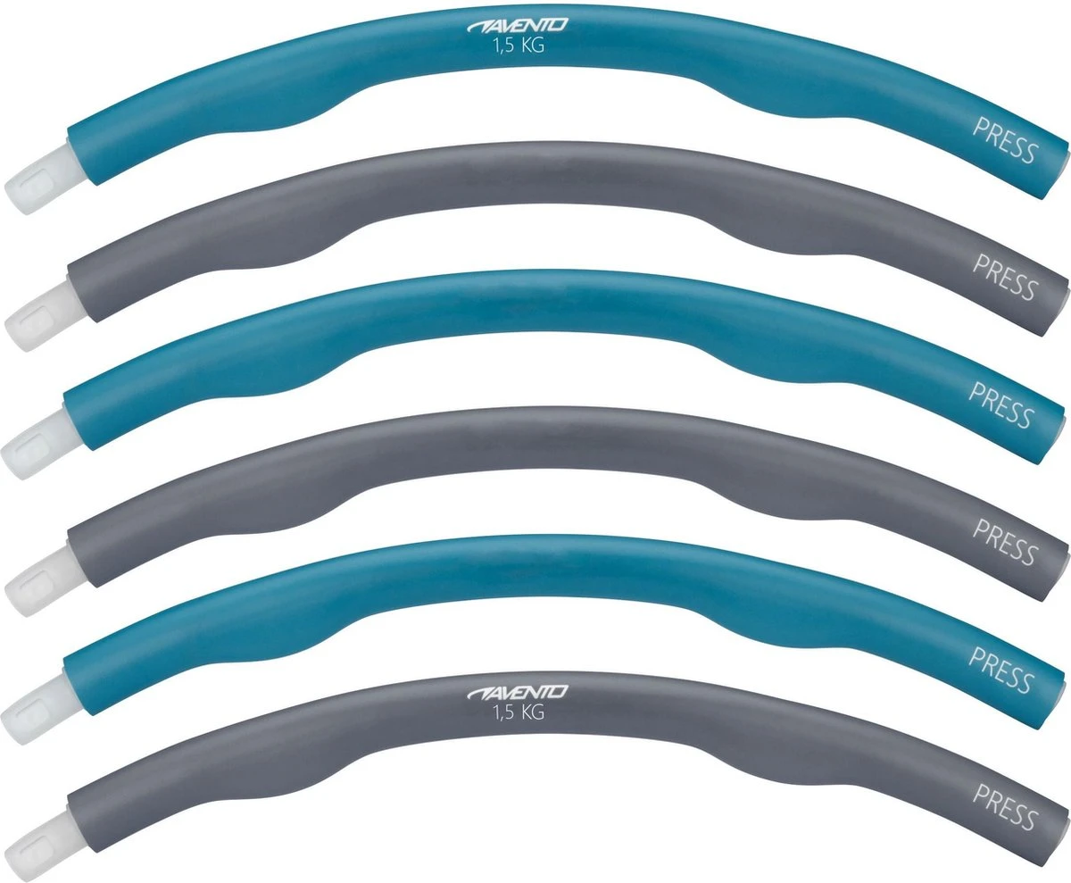 Avento Fitness Hoelahoop - 1.5 Kg - Blauw/Grijs 3 Avento Fitness Hoelahoop - 1.5 Kg - Blauw/Grijs - Afbeelding 3
