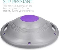 Navaris Anti-slip Balansbord Voor Evenwichtstraining - Balanstrainer - Wiebelbord - Voor Beginners En Professionals - Diameter 40cm - Lila -FitForce Outlet Winkel 1200x999