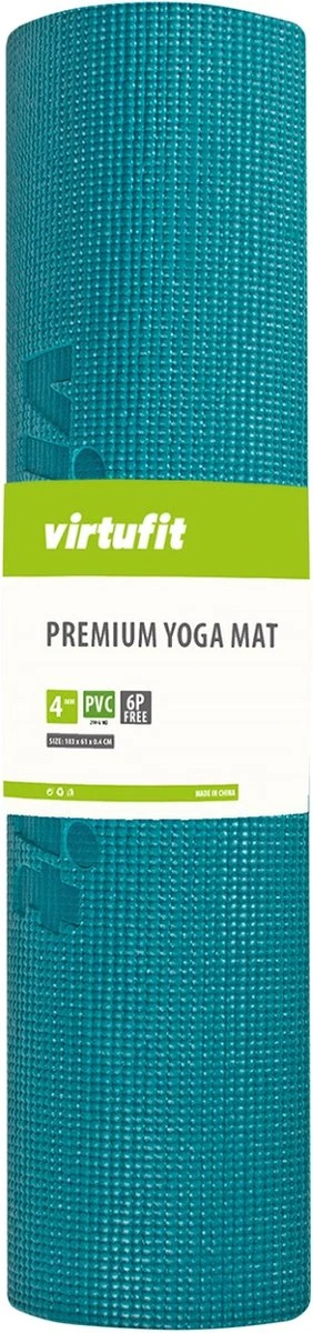 VirtuFit Premium Yoga Mat - Anti-slip - Dik (4 Mm) - 183 X 61 X 0,4 Cm - Ocean Green 2 VirtuFit Premium Yoga Mat - Anti-slip - Dik (4 Mm) - 183 X 61 X 0,4 Cm - Ocean Green - Afbeelding 2