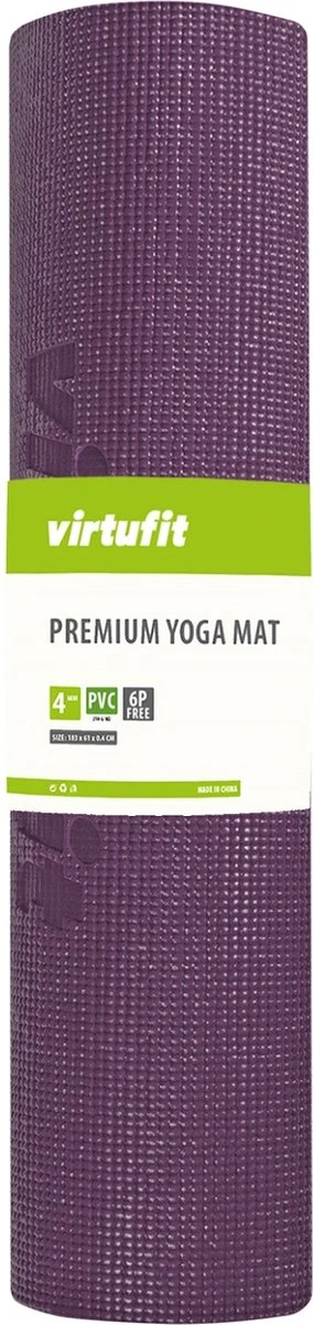 VirtuFit Premium Yoga Mat - Anti-slip - Dik (4 Mm) - 183 X 61 X 0,4 Cm - Mulberry 2 VirtuFit Premium Yoga Mat - Anti-slip - Dik (4 Mm) - 183 X 61 X 0,4 Cm - Mulberry - Afbeelding 2