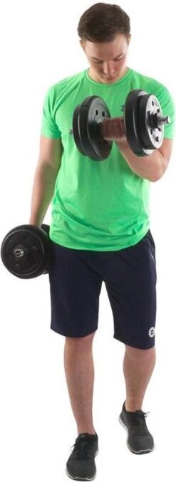 ScSPORTS® Gewichten Set 30 Kg - Kunststof - 4 X 5 Kg En 4 X 2,5 Kg Halterschijf - 30 Mm -FitForce Outlet Winkel 438x1200 1