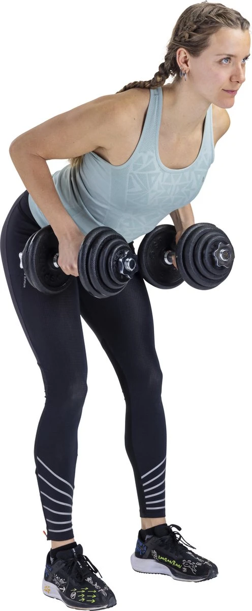RS Sports Dumbellset - Halterset Met Gewichten - Totaal 30 Kg - 2 Stangen - Zwart 2 RS Sports Dumbellset - Halterset Met Gewichten - Totaal 30 Kg - 2 Stangen - Zwart - Afbeelding 2