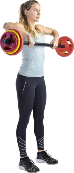 RS Sports Aerobic Pump Set - Halterset Met Gewichten - 130 Cm Stang - Totaal 20 Kg - Rubber Schijven -FitForce Outlet Winkel 512x1200