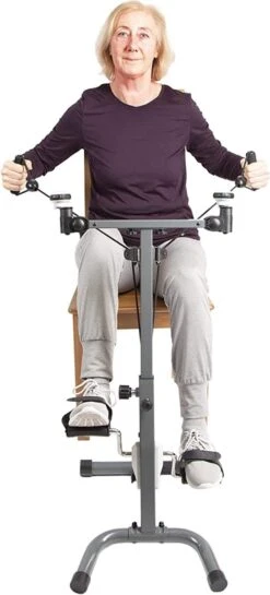 3-in-1 Hometrainer Fietstrainer Fitness Stoelfiets Armtrainer Pedaaltrainer - Voor Senioren Of Revalidatie