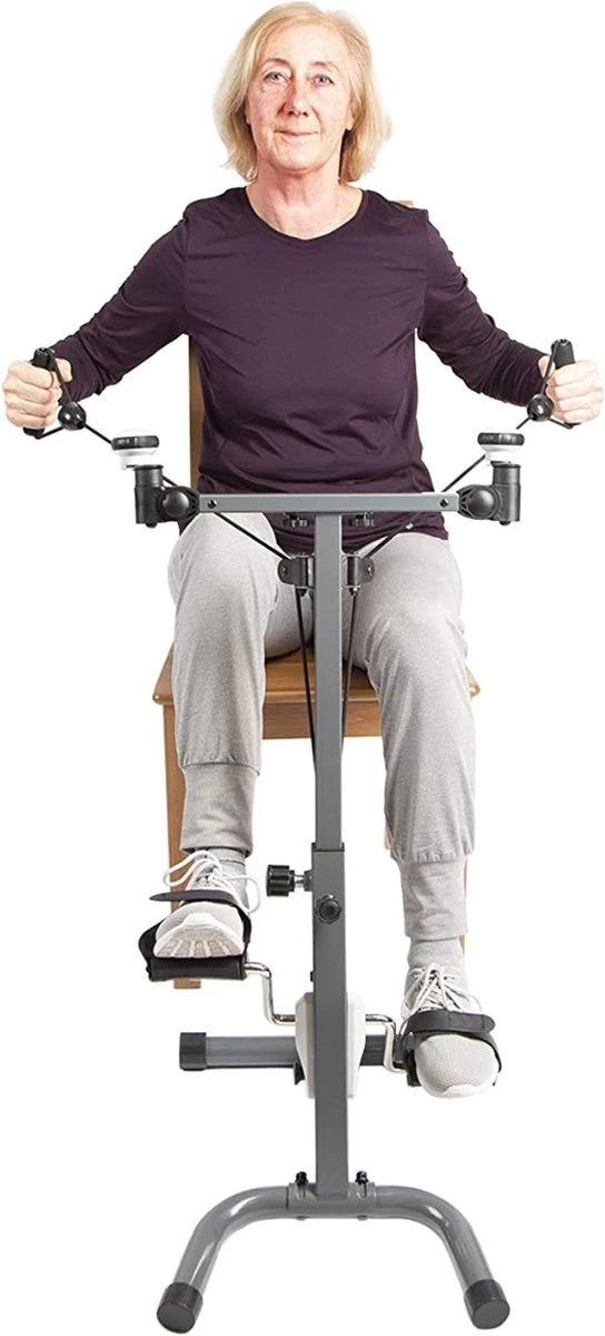3-in-1 Hometrainer Fietstrainer Fitness Stoelfiets Armtrainer Pedaaltrainer - Voor Senioren Of Revalidatie 1 3-in-1 Hometrainer Fietstrainer Fitness Stoelfiets Armtrainer Pedaaltrainer - Voor Senioren Of Revalidatie