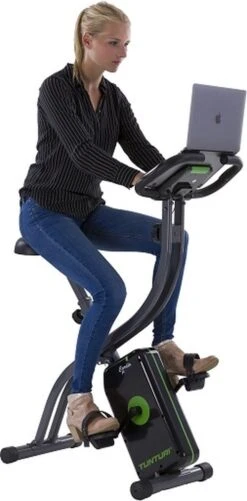 Tunturi Cardio Fit B20 X-bike - Hometrainer - Fitnessfiets - Fietstrainer - Opvouwbaar - Verstelbaar - 8 Weerstandsniveaus -FitForce Outlet Winkel 592x1200