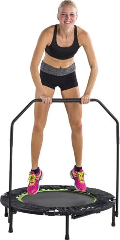 Tunturi Fitness Trampoline - Mini Trampoline - Opvouwbaar - 104cm Springoppervlak - Inclusief Beschermrand & Handgrip - Incl. Gratis Fitnessapp -FitForce Outlet Winkel 602x1200 2