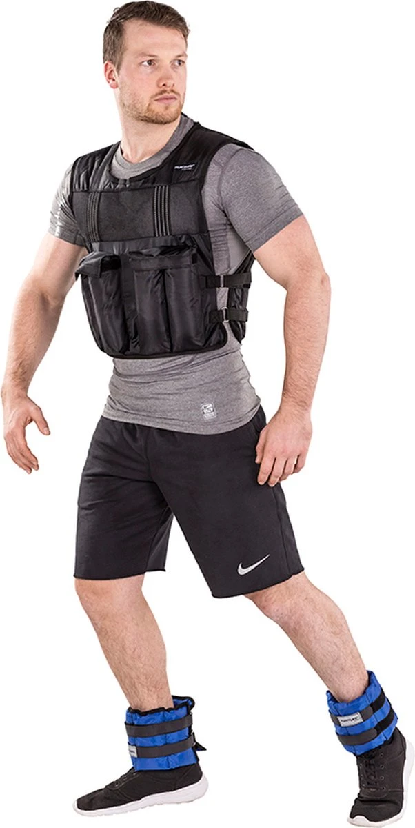 Tunturi Variabel Enkelgewichten En Polsgewichten - 2x 2,25 Kg - Blauw 2 Tunturi Variabel Enkelgewichten En Polsgewichten - 2x 2,25 Kg - Blauw - Afbeelding 2