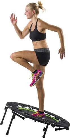 Tunturi Fitness Trampoline - Mini Trampoline - Opvouwbaar - 104cm Springoppervlak - Inclusief Beschermrand & Handgrip - Incl. Gratis Fitnessapp -FitForce Outlet Winkel 613x1200 1