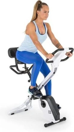 CAPITAL SPORTS Azura X1 - Hometrainer - X-bike - Fitness Fiets - Ergometer - Polssensor - Trainingscomputer - Inklapbaar - 8 Standen - Max. 120 Kg -FitForce Outlet Winkel 671x1200