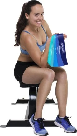 Panathletic Weerstandsbanden – Set Van 5 – Handleiding – Opbergzakje – EBook Met Extra Oefeningen – Blauw -FitForce Outlet Winkel 684x1200