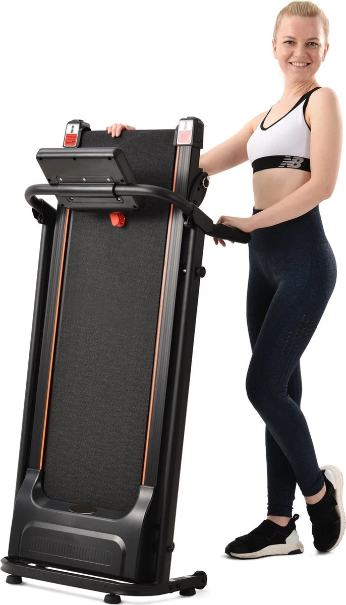YJZQ Opvouwbare Loopband Voor Thuis - 1.5HP Elektrisch Gemotoriseerde Loopband Running Exercise Machine Met LCD-scherm -1-12KM / H - 12 Programma's Met Telefoonhouder Voor Home Gym Fitness Workout Jogging Walking-Black 12 YJZQ Opvouwbare Loopband Voor Thuis - 1.5HP Elektrisch Gemotoriseerde Loopband Running Exercise Machine Met LCD-scherm -1-12KM / H - 12 Programma's Met Telefoonhouder Voor Home Gym Fitness Workout Jogging Walking-Black - Afbeelding 12