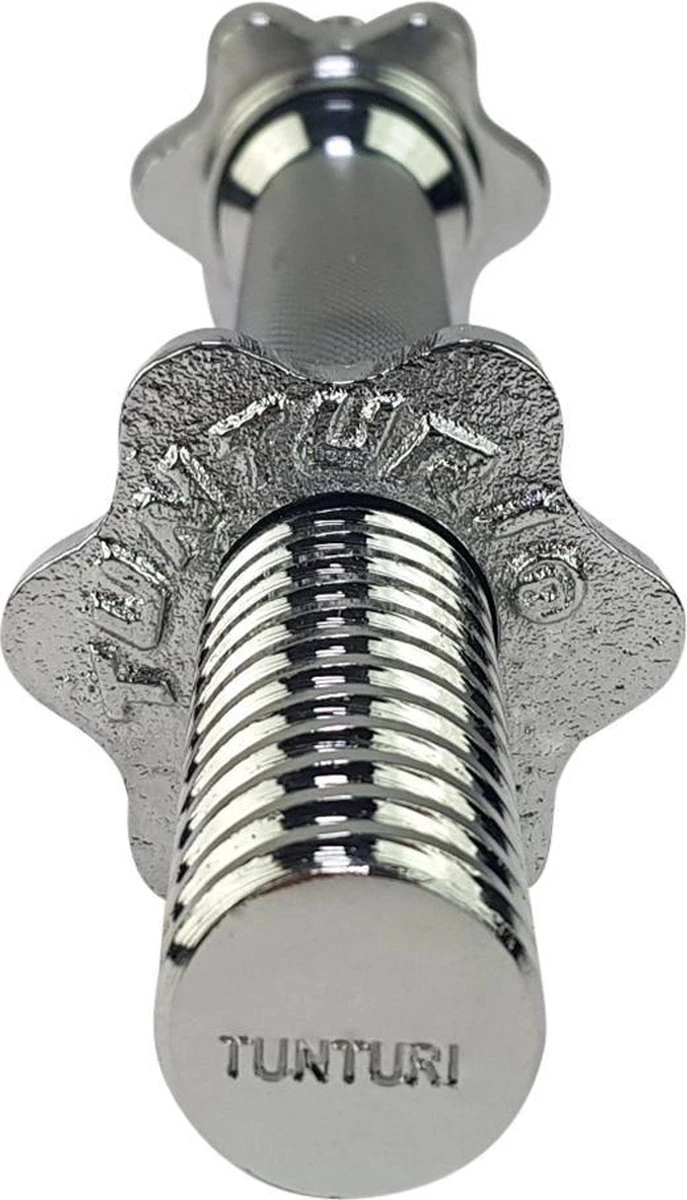 Tunturi Gewichten Gietijzer Totaal 20kg - Halterset Met Schroefsluiting - Dumbbell Set - 2 Halterstangen - 30mm - Incl. Gratis Fitness App 3 Tunturi Gewichten Gietijzer Totaal 20kg - Halterset Met Schroefsluiting - Dumbbell Set - 2 Halterstangen - 30mm - Incl. Gratis Fitness App - Afbeelding 3