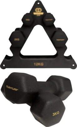 Tunturi Gewichten Centuri - Halterset - Dumbbell Set - Neopreen Dummbbells - 1 T/m 3kg - 3 Paar - Incl. Gratis Fitness App 16 Tunturi Gewichten Centuri - Halterset - Dumbbell Set - Neopreen Dummbbells - 1 T/m 3kg - 3 Paar - Incl. Gratis Fitness App -FitForce Outlet Winkel 727x1200