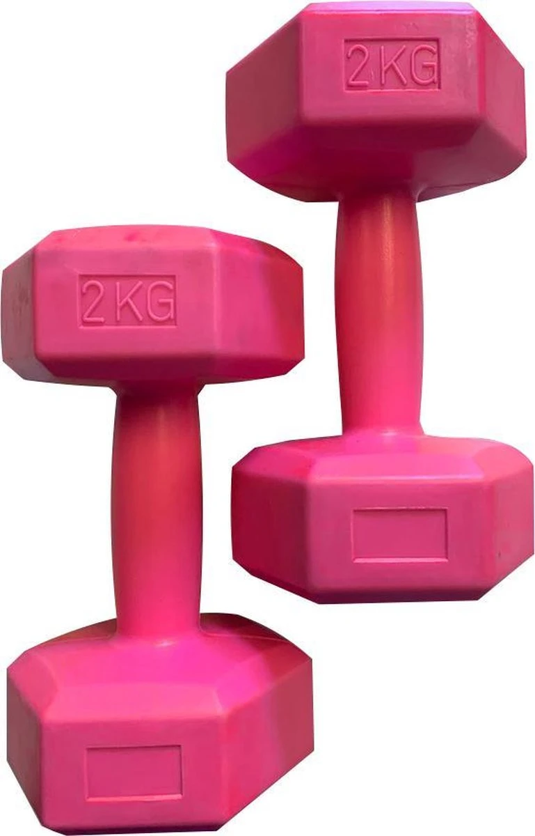 Merkloos Dumbbells - Set Van 2x 2kg - Roze 1 Merkloos Dumbbells - Set Van 2x 2kg - Roze