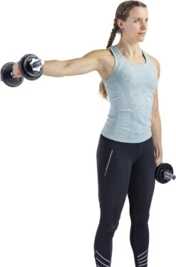 RS Sports Dumbellset - Halterset Met Gewichten - Totaal 20 Kg - 2 Stangen - Zwart -FitForce Outlet Winkel 789x1200