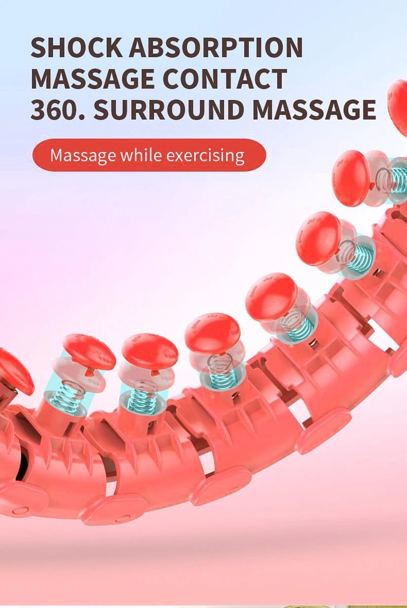 Merkloos Innovagoods Verstelbare Fitness Hoelahoep Met Gewicht - Hoelahoep Voor Volwassenen En Kinderen - Hula Hoop Fitness - Roze 2 Merkloos Innovagoods Verstelbare Fitness Hoelahoep Met Gewicht - Hoelahoep Voor Volwassenen En Kinderen - Hula Hoop Fitness - Roze - Afbeelding 2