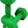 JPS Sports® Dumbells - Gewichten - Dumbells 5kg - Dumbells Set 2 X 5 Kg - Zeshoekig - Duurzaam - Groen