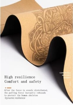 Merkloos TDR - Yoga Mat Met Tas- Natuurlijk Kurk En TPE - Vrij Van Schadelijke Stoffen, Hypoallergeen En 100% (biologisch) Afbreekbaar - Zeer Geschikt Voor Yin Yoga En Kundalini Yoga Met Draagtas En Draagband- 183x66x0,5 Cm - Mandala Bloem -FitForce Outlet Winkel 833x1200 1