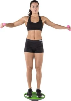 Tunturi Balans Bord - Balance Board - Met Handgrepen - Groen/Zwart - Incl. Gratis Fitness App -FitForce Outlet Winkel 841x1200