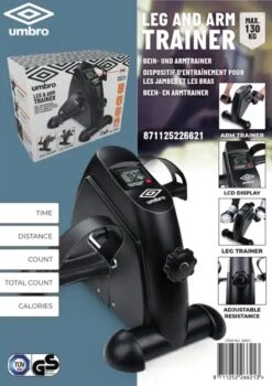 Umbro Stoelfiets - Met Computer - Hometrainer - Bureaufiets - Fietstrainer - Stoelfiets Met Handvaten - Zwart -FitForce Outlet Winkel 848x1200 1