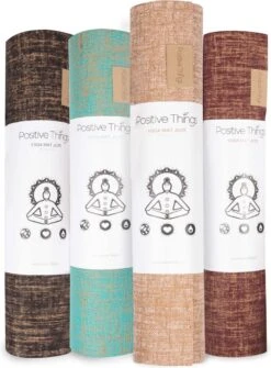 Yoga Mat Sportmat Fitnessmat Antislip Duurzaam Met Yoga Lessen - Beige -FitForce Outlet Winkel 885x1200