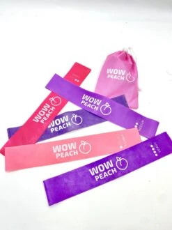 Wow Peach - Premium Weerstandsbanden Van Hoge Kwaliteit ROZE/PAARS - Set Van 5 Resistance Banden - Fitness Elastiek - Without Lemons - WOW Peach -FitForce Outlet Winkel 899x1200 3