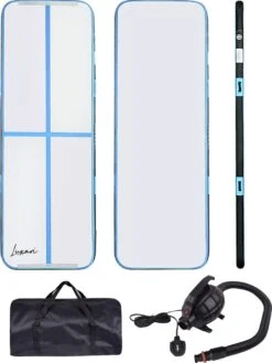 Luxari - AirTrack Pro - 3 Meter - Inclusief Opbergtas, Reparatie-kit & 600W Elektrische Pomp - Turnmatten - Gymnastiek Turnmat - Fitness Matten