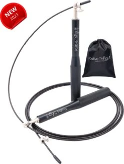 Positive Things Professioneel Crossfit & Fitness Springtouw – Jump Rope – Speedrope – Verstelbaar – Zwart -FitForce Outlet Winkel 913x1200 1