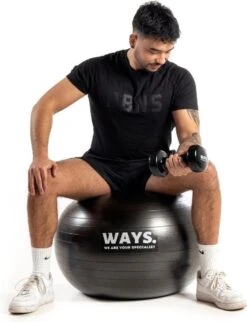 WAYS. Fitnessbal - Inclusief Pomp - Zwart - 75 Cm 6 WAYS. Fitnessbal - Inclusief Pomp - Zwart - 75 Cm -FitForce Outlet Winkel 920x1200