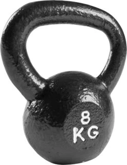 VirtuFit Gietijzeren Kettlebell Pro - Gewichten - 8 Kg - Zwart - Kettle Bell -FitForce Outlet Winkel 922x1200