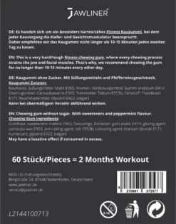 Jawliner Fitness Kauwgom Mint - Kaak Trainer Voor Kaakspier Oefeningen - Strakke Kaaklijn 7 Jawliner Fitness Kauwgom Mint - Kaak Trainer Voor Kaakspier Oefeningen - Strakke Kaaklijn -FitForce Outlet Winkel 940x1200 1