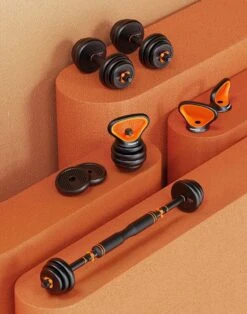 ✅ Dumbell Set 40kg | Halter Set | Verstelbaar | Innovatief | Inclusief Verstelbare Stang ✅ -FitForce Outlet Winkel 943x1200