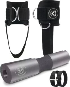 Tigrar - Ankle Strap - Barbell Pad - 2 X Fitness Enkelband 1 X Nekbeschermer Voor Halterstang - Compleet Bundelpakket -FitForce Outlet Winkel 969x1200