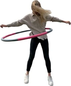 Orange85 Hoepel Fitness - Hoelahoep 100cm - Volwassenen - Hoepelen - Hoolahoop - Sport - Grijs - Roze - 1,2 Kg - Soft - Afvallen -FitForce Outlet Winkel 995x1200
